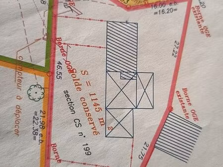 terrain constructible 1145 m2