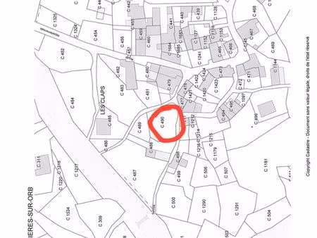 terrain constructible 420 m² – colombières-sur-orb