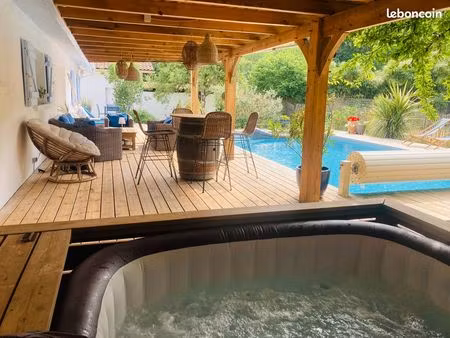 maison individuelle 126 m² avec grande piscine et dépendances – salaunes (33160)