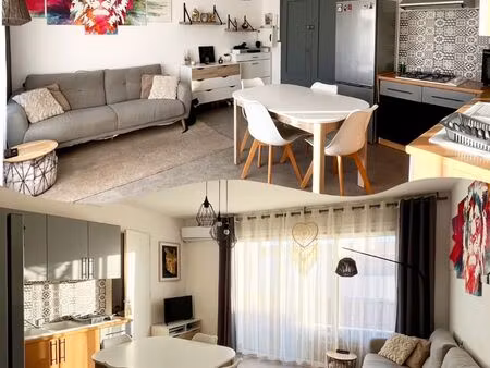 apparemment t2 valras-plage terrasse + place de parking