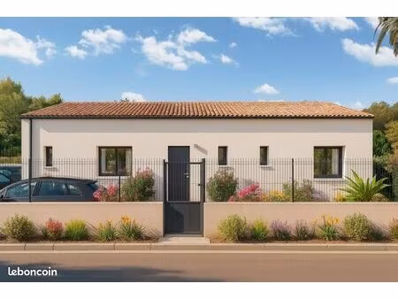 villa neuve de plain pied + terrain à vias (34450)