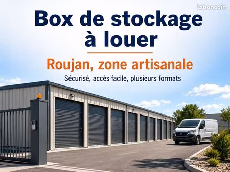 box de stockage professionnel à louer prochainement à roujan  en zone artisanale  proche p