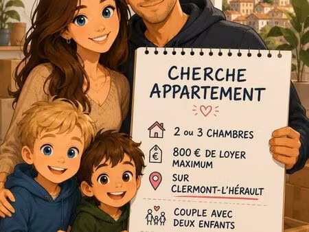 nous recherchons un appartement