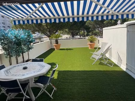 appartement f3 carnon plages vue port garage