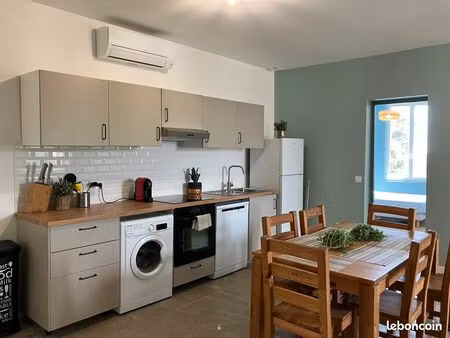 t4 standing meublé 75m2 + terrasse 50m2