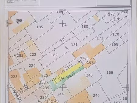 terrain nu pour jardin ou parking plein bourg
