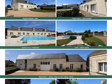 bien rare : longère - 2 habitations + dépendances + piscine – gros potentiel - val de loir