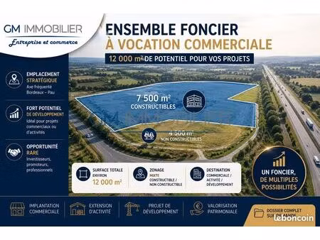 terrain 12000 m² lacquy