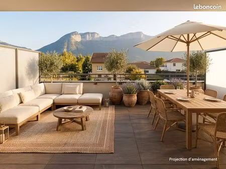 rare à la vente : t2 de 45 m² + terrasse exceptionnelle de 43 m² vue vercors