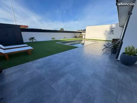 élégante maison contemporaine avec dépendance et piscine - mimizan bourg