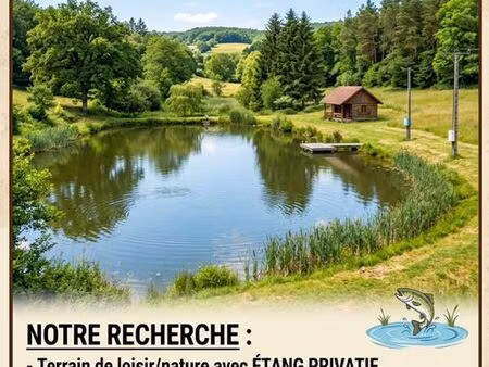 recherche terrain avec étang