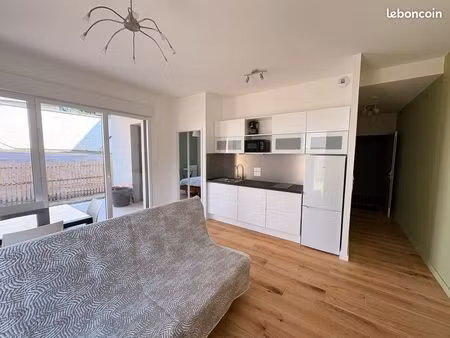 appart t2 neuf & meuble +jardin + logia