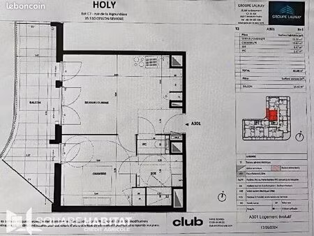 appartement 2 pièces 40 m²