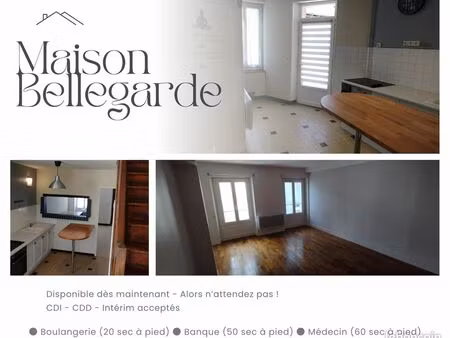 maison atypique à louer au centre de bellegarde - 63m²