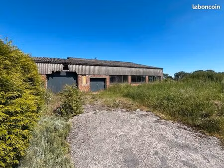 hangar + terrain et dépendances sur la commune de feignies