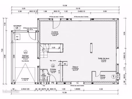 maison 6 pièces re2020 119 m2 + garage - proche gare