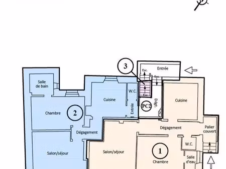 appartement 2 pièces 44 m²
