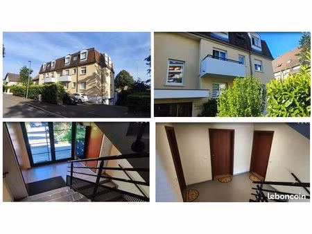 loue appartement f3/ 2 chambres+ garage / illzach centre