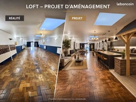 grand bien 200 m² à aménager + jardin – habitation  loft ou projet pro