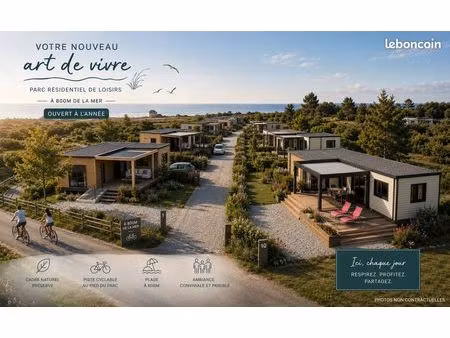 chalet haut de gamme 45m² en bord de mer – parcelle 300m2 - résidence ouverte à l’année