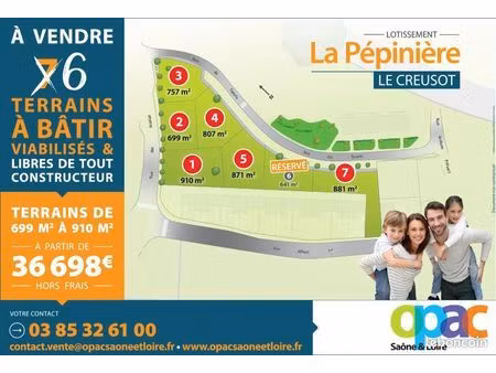 terrain 807 m² le creusot