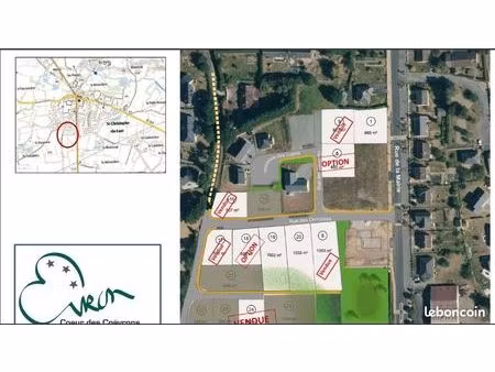 terrain 665 m² saint christophe du luat