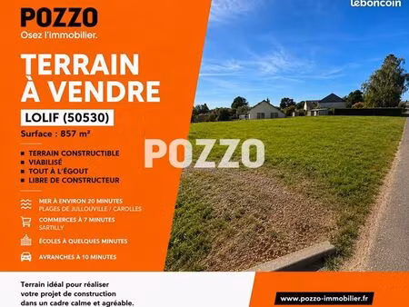 terrain 857 m² lolif