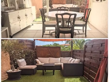 rare – le barcarès – plain-pied 52 m² en rez-de-jardin avec terrasse et parking privé