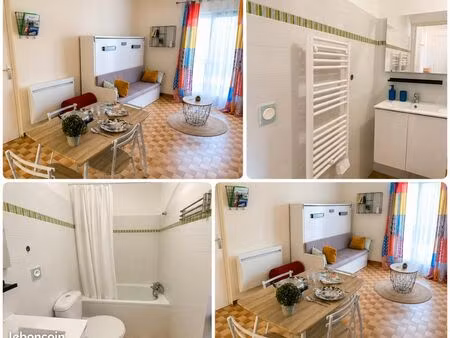 studio meublé lumineux - prêt à vivre ou à louer - 500 m de la plage