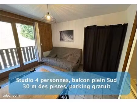 studio 20m2 avec balcon plein sud aux pieds des pistes