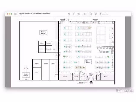 local commercial 1000 m2