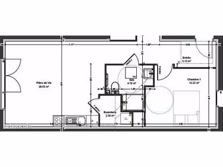 maison 3 pièces 63 m²