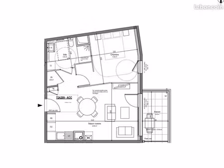 appartement 1 pièce 45 m²