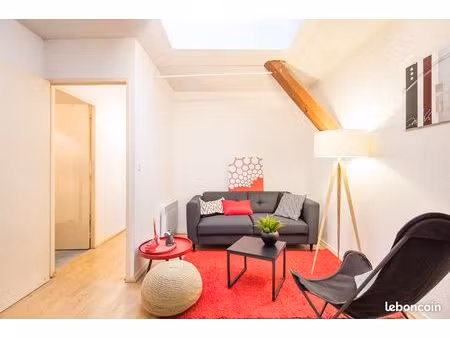 appartement t2 meublé – centre-ville – 38 m² – dernier étage