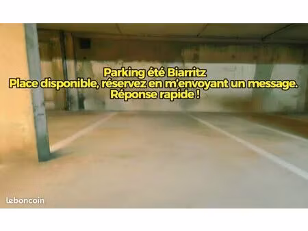 parking a louer biarritz - été 2026
