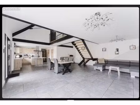 maison rénovée totalement style loft 122m2  3ch  poss semi plain pied