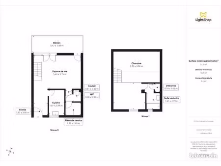 maison/villa 2 pièces 50 m²