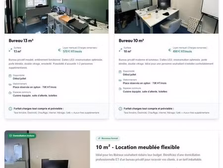 bureau meublé flexible - grand boulevard