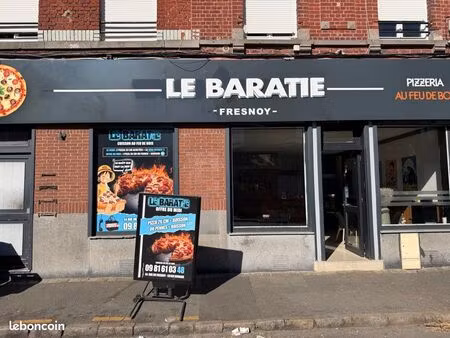 fond de commerce pizzeria feu de bois