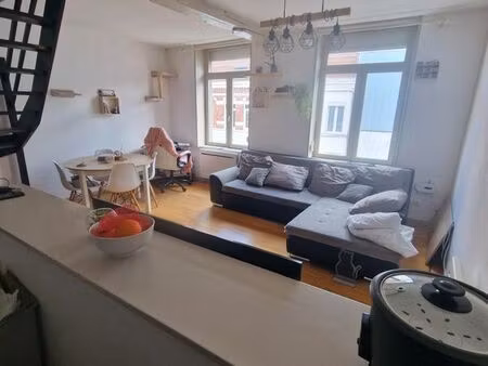 superbe meublé t2 duplex meublé 45m2 - cachet poutres 2 pièces- armentieres
