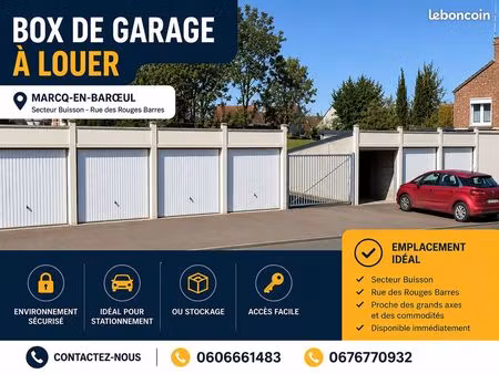 box de garage à louer