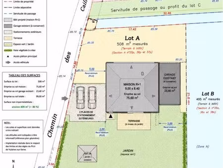 terrain constructible proche fontainebleau