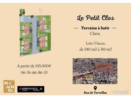 terrains à bâtir claira