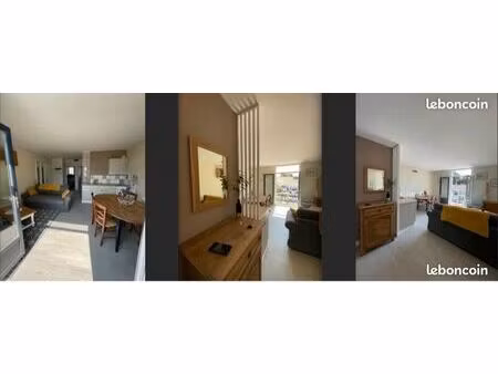 appartement t3 2 chambres 43m3  traversant  balcon plein sud  250m plage
