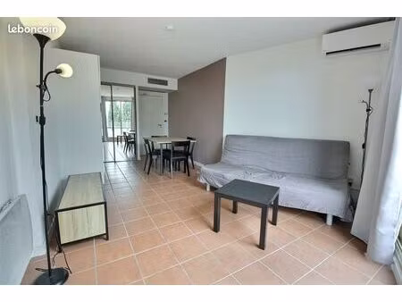appartement t2 dans résidence sécurisée avec piscine