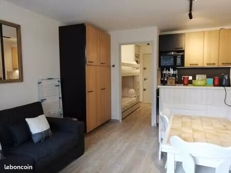 studio rénové 25m² en rez-de-jardin centre samoëns - location à l'année
