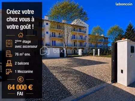 appartement 3 pièces 76 m²
