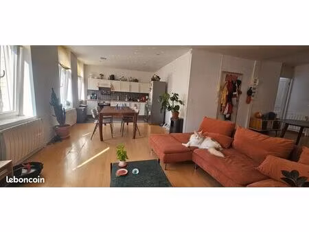 à louer – appartement f3 de 76m² – 2 chambres en enfilade – wattrelos centre