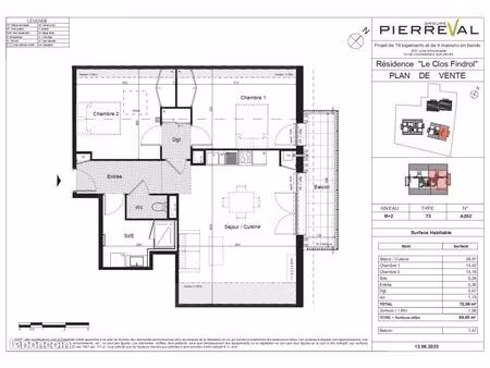 appartement 4 pièces 80 m²