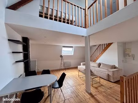 t2 meublé rénové 40 m² – 1 chambre en mezzanine – croix